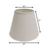 18" White Empire Deep Slanted Linen Lampshade