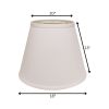 18" White Empire Deep Slanted No Slub Lampshade
