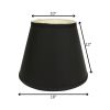 18" Black with White  Empire Deep Slanted Shantung Lampshade