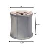 4" Blue Steel Set of 6 Corset Drum Chandelier Dupioni Lampshades