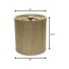 4" Multicolor Grasscloth Set of 6 Drum Chandelier Lampshades