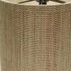 4" Multicolor Grasscloth Set of 6 Drum Chandelier Lampshades