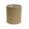 4" Taupe Grasscloth Set of 6 Drum Chandelier Lampshades