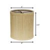 4" Ivory Grasscloth Set of 6 Drum Chandelier Lampshades