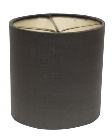 5" Graphite with Natural Lining Set of 6 Drum Chandelier Lampshades