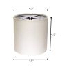 5" Snow Set of 6 Drum Chandelier Linen Lampshades