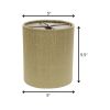 5" Antique Gold Set of 6 Drum Chandelier Pongee Silk Lampshades