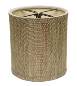 5" Multicolor Grasscloth Set of 6 Drum Chandelier Grasscloth Lampshades
