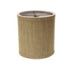 5" Taupe Grasscloth Set of 6 Drum Chandelier Grasscloth Lampshades