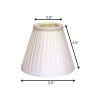 4" White Set of 6 Slanted Pleat Chandelier Silk Lampshades