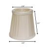 4" Slate Grey Set of 6 Slanted Pleat Chandelier Silk Lampshades