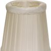 4" Slate Grey Set of 6 Slanted Pleat Chandelier Silk Lampshades