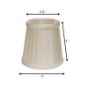 5" Slate Grey Set of 6 Slanted Pleat Chandelier Silk Lampshades