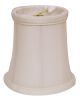 4" White Set of 6 Slanted Chandelier Tissue Shantung Lampshades