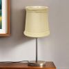 4" Ivory Set of 6 Slanted Chandelier Tissue Shantung Lampshades