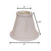 6" White Premium Set of 6 Chandelier Linen Lampshades
