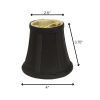 6" Black and Bronze Slanted Set of 6 Chandelier Dupioni Lampshades