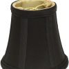 6" Black and Bronze Slanted Set of 6 Chandelier Dupioni Lampshades