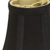 6" Black and Bronze Slanted Set of 6 Chandelier Dupioni Lampshades