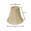 4" Bright Yellow Slanted Set of 6 Chandelier Dupioni Lampshades