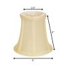 5" Ivory Slanted Set of 6 Chandelier Dupioni Lampshades