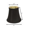 5" Black and Bronze Premium Set of 6 Chandelier Dupioni Lampshades
