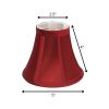 5" Crimson Slanted Set of 6 Chandelier Dupioni Lampshades