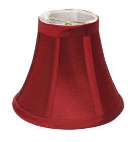 5" Crimson Slanted Set of 6 Chandelier Dupioni Lampshades