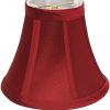 5" Crimson Slanted Set of 6 Chandelier Dupioni Lampshades