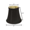 6" Black and Bronze Premium Set of 6 Chandelier Dupioni Lampshades