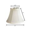 5" Ivory Set of 6 Slanted Chandelier Pongee Silk Lampshades