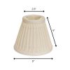 5" Cream Set of 6 Empire Slanted Chandelier Shantung Lampshades