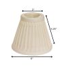 6" Cream Set of 6 Empire Slanted Chandelier Shantung Lampshades