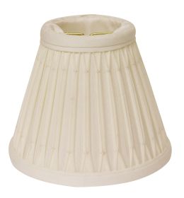 6" Cream Set of 6 Empire Slanted Chandelier Shantung Lampshades