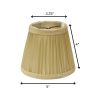 5" Pale Grey Set of 6 Slanted Chandelier Tafetta Lampshades