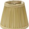7" Pale Grey Set of 6 Slanted Chandelier Tafetta Lampshades