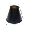 4" Black with Gold Set of 6 Chandelier Parchment Lampshadess