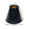 5" Black with Gold Set of 6 Chandelier Parchment Lampshades