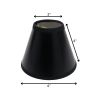 4" Black with White Set of 6 Chandelier Parchment Lampshades