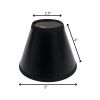5" Black with White Set of 6 Chandelier Parchment Lampshades