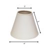 4" Gloss White with White  Set of 6 Chandelier Parchment Lampshades