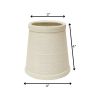 4" Off White Set of 6 Chandelier Linen Lampshades