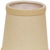 4" Parchment Biege Set of 6 Chandelier Linen Lampshades
