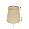 5" Parchment Biege Set of 6 Chandelier Linen Lampshades