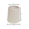 4" White Set of 6 Chandelier Broadcloth Lampshades