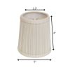 5" White Set of 6 Chandelier Broadcloth Lampshades