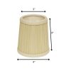 4" Ivory Set of 6 Chandelier Broadcloth Lampshades
