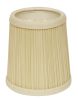 4" Ivory Set of 6 Chandelier Broadcloth Lampshades
