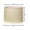 13" Ivory Throwback Drum No Slub Lampshade