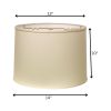 14"  Ivory Throwback Drum No Slub Lampshade